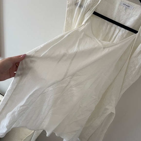 Frame White Wrap Around Dress with Slip - Picture 7 of 7